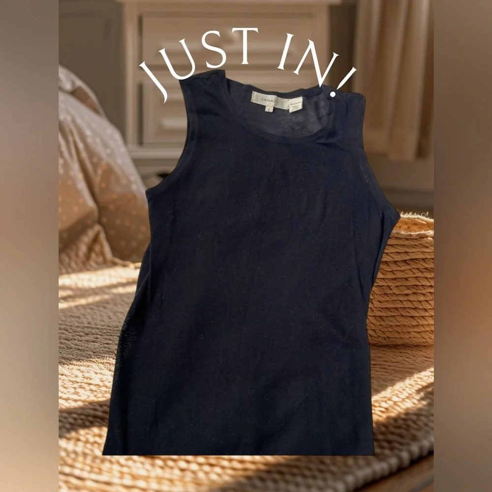 INHABIT designer Tank Top Sleeveless Tee - Picture 3 of 6